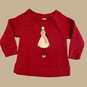 GAP Red Kids Sweatshirt with Embroidered Figure